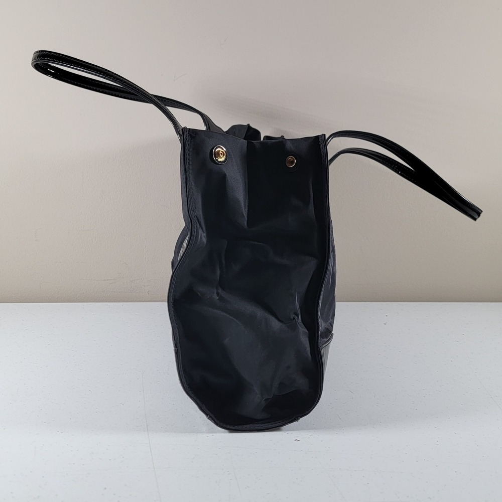 Tory Burch Ella Tote Bag Large Black Nylon Shoulder Bag - Picture 5 of 9